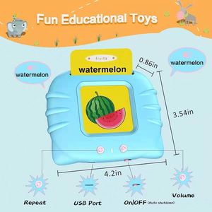 Cartes flash parlantes pour l'éducation linguistique de la petite enfance, dispositif d'apprentissage, jouets éducatifs, cartes de jeu de mots pour enfants - Product Image 6