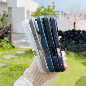 Glaçage Peau Tactile Sans Fil Charge Téléphone étui pour iphone Air 17 Pro Max Forte Magnétique TPU + Acrylique Orange Couverture Transparente - Product Image 6