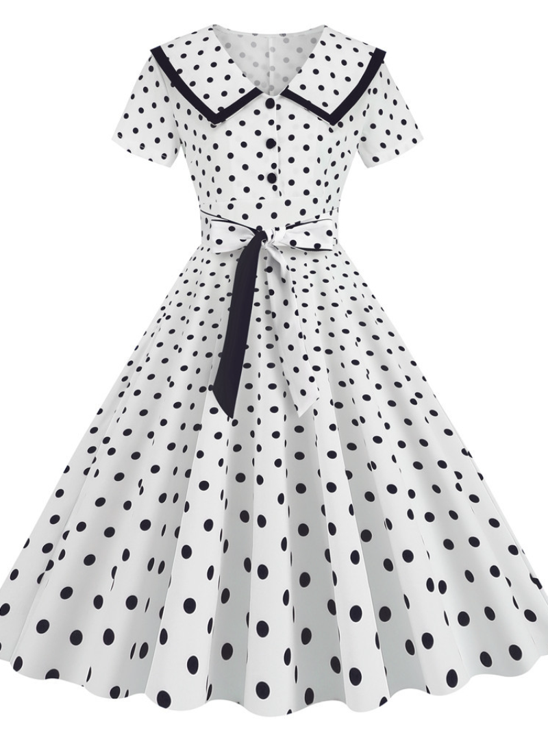 Vintage Polka Dot Dresses - Elegant Summer 50s 60s Style