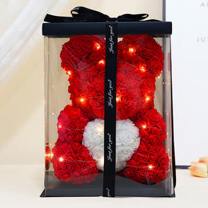 ดอกกุหลาบสบู่โฟม PE สีขาวคุณภาพสูง ขนาด 25 ซม. ขายส่งจากโรงงาน เหมาะสำหรับงานแต่งงาน วันวาเลนไทน์ ตุ๊กตาหมีดอกไม้ - Product Image 2