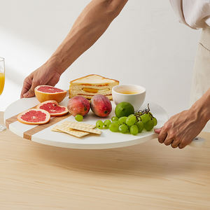 Tabla de cortar para queso, Pizza, charcutería, paleta para servir madera de mango, pintura en aerosol de Color blanco o negro de Casa Natural - Product Image 3