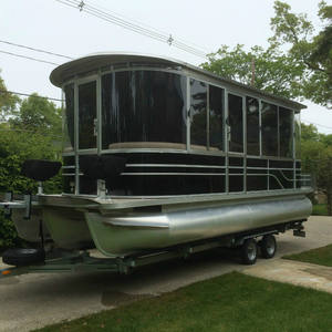 Pisos de lujo y asiento de nuevo los botes de pontón con <span class=keywords><strong>BBO</strong></span> Grill - Product Image 5