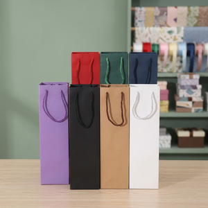 <b>Red</b> Wine Gift Bag Tote Bag Biodegradable Promotion Custom Kraft <b>Paper</b> Packaging Box - Product Image 3