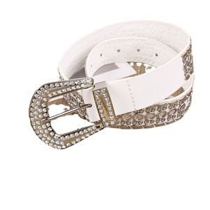 Cinturón Metálico para Mujer, Estilo Hip Hop, Hebilla de Aleación de Zinc, 105cm 115cm 125cm 135cm, Cinturón Punk de Moda con Pedrería - Product Image 5