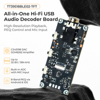 Carte PCBA décodeur audio USB haute résolution, PCM 32 bits 384 kHz, charge casque 16-600Ω, PEQ via application et mise à niveau OTA, OEM d'usine