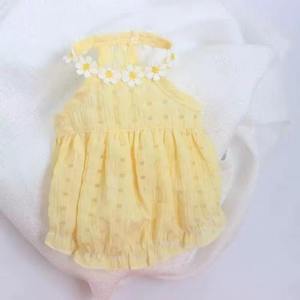 Lindo Vestido de Verano para <span class=keywords><strong>Gatos</strong></span> con Estampado de Puntos Amarillos, Falda de Poliéster para Mascotas, Ropa para <span class=keywords><strong>Gatos</strong></span> Británicos de Pelo Corto y Ragdoll - Product Image 4