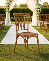 Chaise en plastique PP empilable pour la restauration, avec coussin en option, idéale pour les restaurants, cafés, mariages et événements (vente en gros)