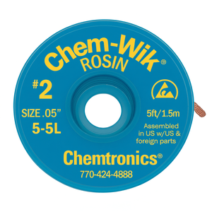 Tresse à dessouder Chemtronics Chem-Wik Rosin 0,05 po x 5 pi 5-5L - Product Image 2