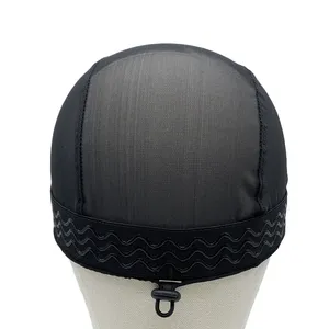 Gorra de peluca en U de 4x4 pulgadas al por mayor con banda de silicona ajustable con cordón para redes de <span class=keywords><strong>pelo</strong></span> sin pegamento, herramientas transpirables de elastano para extensiones de cabello - Product Image 2