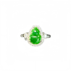 Anillo de <span class=keywords><strong>Jade</strong></span>íta Birmana Natural de Grado A, Anillo de <span class=keywords><strong>Jade</strong></span>íta Birmana en Forma de Calabaza, Anillo de <span class=keywords><strong>Jade</strong></span>íta Birmana <span class=keywords><strong>para</strong></span> Mujer (Con Certificado NGTC) - Product Image 1