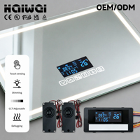 Interrupteur tactile à six touches avec écran LCD pour miroir, 12V/24V 5A, dégivreur radar CCT progressif pour miroir de courtoisie - Vente en gros