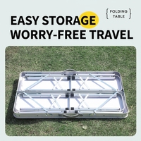 Table de camping pliante en aluminium sur mesure OEM ODM, ensemble 1 table et 2 chaises, style valise portable pour jardin, pique-nique, voyage