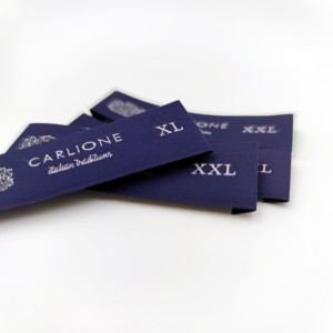 Custom logo <b>Clothes</b> Tagger White Name Size Labels Woven Neck Labels Garment Accessories <b>Tags</b> for Clothing - Product Image 3