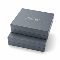Emballage cadeau en carton rigide en deux parties, laminage mat, gaufrage, logo personnalisé, recyclable, vente en gros