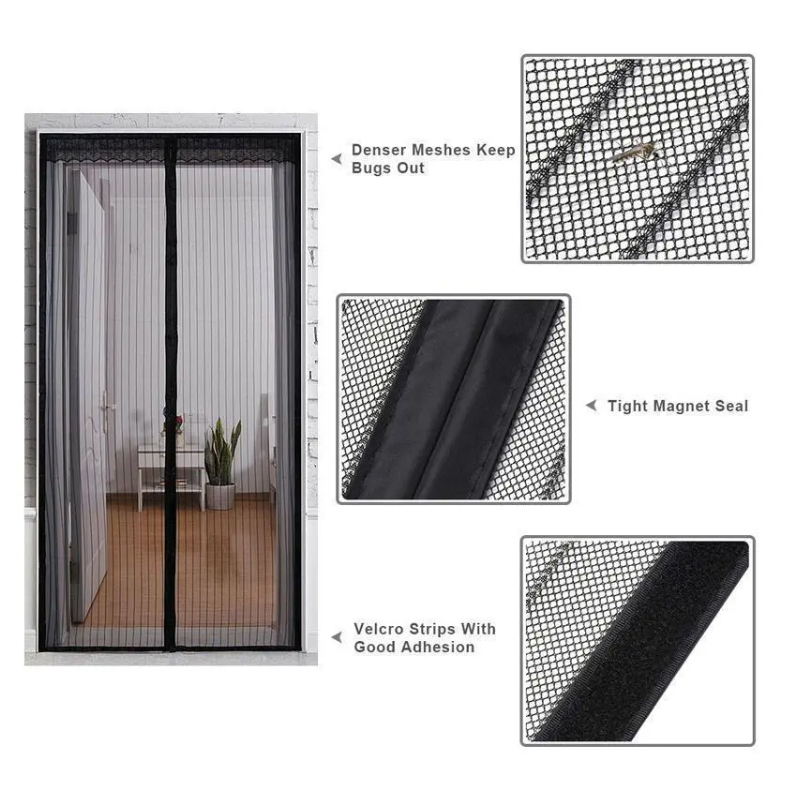 European Style Anti Insect Mosquito Net Magnetic Door Screen Reinforced Magnetic Mosquito Net Curtain Door · image 3