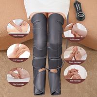 Masseur de genou avec compression par airbag et thérapie thermique, massage intelligent par pétrissage pour la cuisse, le mollet et le pied, idéal pour la relaxation musculaire