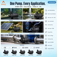 Pompe de circulation à entraînement magnétique sans balais 24V DC personnalisée OEM, 8000 L/H, 10 mètres, avec contrôle de vitesse PWM, IP68 ZKSJ