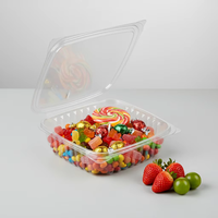 Contenitori in Plastica Personalizzati con Coperchio a Cerniera per Frutta e Verdura Fresca, Vaschette per Insalata e Confezionamento Alimenti