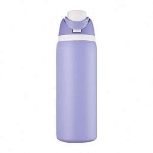 Vaso Térmico de Acero Inoxidable de Doble Pared de 32oz con Logotipo Personalizado, Recubrimiento en Polvo, Botella de Agua Deportiva al Vacío con Pajita - Product Image 1