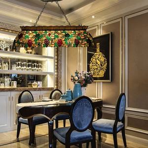 Lampe suspendue à motif de raisins de 42 pouces pour salle à manger, bar, hôtel, lustre en verre coloré, éclairage et décoration, tailles moyennes - Product Image 4