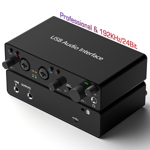 <span class=keywords><strong>Interface</strong></span> <span class=keywords><strong>audio</strong></span> <span class=keywords><strong>USB</strong></span> professionnelle pour studio, carte son d'enregistrement, mixeur <span class=keywords><strong>audio</strong></span> XLR 192 kHz 24 bits - Product Image 1