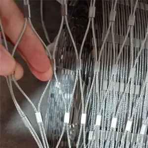 Maille de corde d'acier inoxydable de force forte Flexible de haute qualité tissée à la main SS304 maille de câble métallique à vendre - Product Image 6