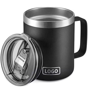 Vaso Térmico de Acero Inoxidable de 12/14 oz <span class=keywords><strong>con</strong></span> Asa y Tapa, Doble Pared, Aislamiento al Vacío, Personalizable <span class=keywords><strong>con</strong></span> Logotipo y Patrón, Seguro para <span class=keywords><strong>Agua</strong></span> Hirviendo - Product Image 2