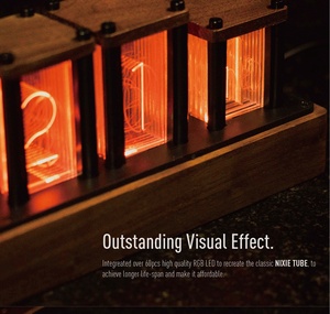 Tốt hơn cuốn tiểu thuyết đồng hồ kỹ thuật số RGB Glow ống đồng hồ điện tử <span class=keywords><strong>Retro</strong></span> Đồng hồ bàn - Product Image 3