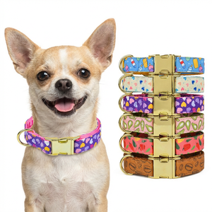 Collar para <span class=keywords><strong>Perro</strong></span> MIDEPET de Lujo, Ajustable, con Cierre de Hebilla de Liberación Rápida, Diseño con Lindo Estampado de Corazón, Cintas de Poliéster - Product Image 1