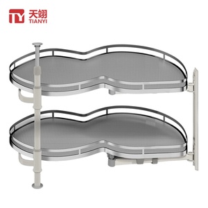 Magic Corner Design <b>Kitchen</b> Cabinet Swing Tray Space-Saving <b>Pull</b> <b>Out</b> Organizer with <b>Basket</b> Drawers - Product Image 1