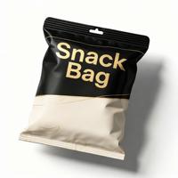 Sachet alimentaire personnalisé à scellage arrière imprimé pour l'emballage de snacks, café, chocolat et noix