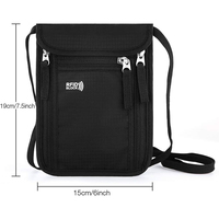 Dompet Leher Organizer Passport Anti Air Anti RFID Portabel 8 INCI Bahan Nylon Modis untuk Semua Musim