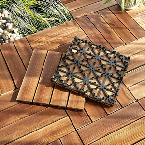 Dalles de sol en composite WPC de qualité supérieure pour l'extérieur - Faible entretien, texture bois, dalles emboîtables pour terrasse de piscine - Product Image 2