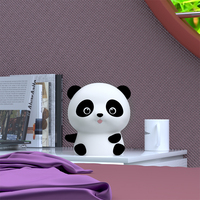 Veilleuse en silicone en forme de panda mignon, rechargeable, à commande tactile, LED, veilleuse pour enfants, lampe de chevet pour chambre à coucher