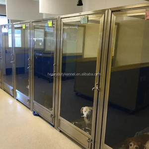 Casetas para Perros de Acero Inoxidable de Alta Resistencia con Diseño Sólido y Puerta de Vidrio - Product Image 4
