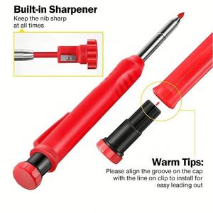 Lápiz de Carpintero Metálico de 2.8mm con Punta Especial para Dibujo, para Bocetos y Construcción, en Blister - Product Image 3