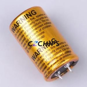 ตัวเก็บประจุ CHV-2R7307R-TWX-S1ซูเปอร์คาปาซิเตอร์ผ่านรู (THT) 300F -10% ~ + 30% 2.7V 600uA @ 72hrs - Product Image 2