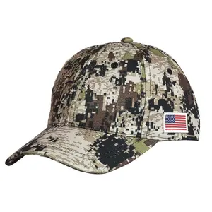 Cómoda máscara de protección solar personalizada deporte Unisex ligero Camping senderismo camuflaje gorra de béisbol