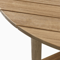 Table de salle à manger extérieure moderne en bois, prix usine, idéale pour les terrasses de restaurants et les projets de mobilier commercial pour cafés