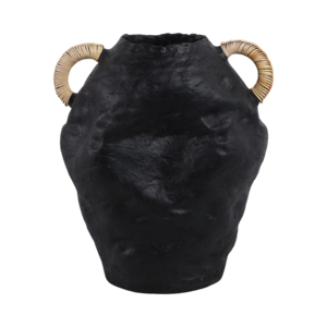 Vaso classico in ceramica fatto a mano con manici intrecciati per soggiorno, camera da letto e decorazioni per la casa - Product Image 1