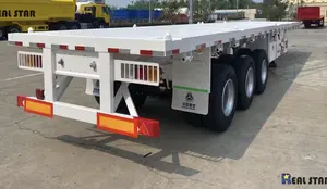 Прочный и долговечный контейнер и крупногабаритное оборудование 2/ 3 4-осевой плоский Плоский полуприцеп для грузовика