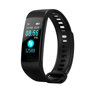 y5智能手表BT4.0彩屏计步器腕带心率监测器带健身跟踪器智能手环Y5智能手表