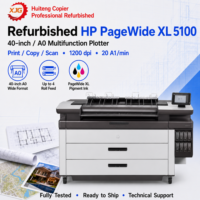 PageWide 40'' A0 Plotter for HP XL5100 XL 5000 Large-format Copiers and Printers Refurbished Advertising Posters CAD Copier