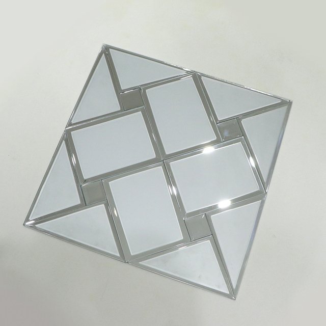 Crystal Diamond Mirror Mosaic Glass Tile Mirror for Hotel Bar Kitchen Bathroom Wall Decoration Mirror