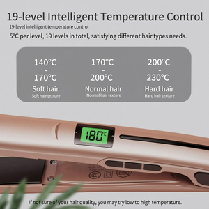 Cedcer Piastra e Arricciacapelli 2-in-1, Ioni Negativi, Ceramica con Cheratina, Piastre Flottanti 3D, 19 Impostazioni di Temperatura - Product Image 2