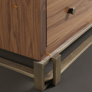 Modern Foldable Solid Wood 3-Drawer Control <b>Console</b> Chest Drawers for Bedroom Living Room Warehouse - Product Image 3