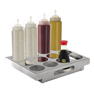 رف مشروبات مخصص من الفولاذ المقاوم للصدأ مكون من 12 عبوة ، رف تخزين لصينية التقديم - Product Image 5