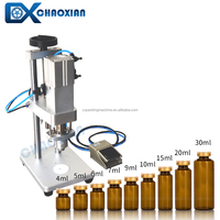 Capsuleuse de flacons en verre de 10 ml, stérile, transparente, avec capuchon en aluminium à ouverture rapide de 18 mm, mini capsuleuse de flacons de bureau