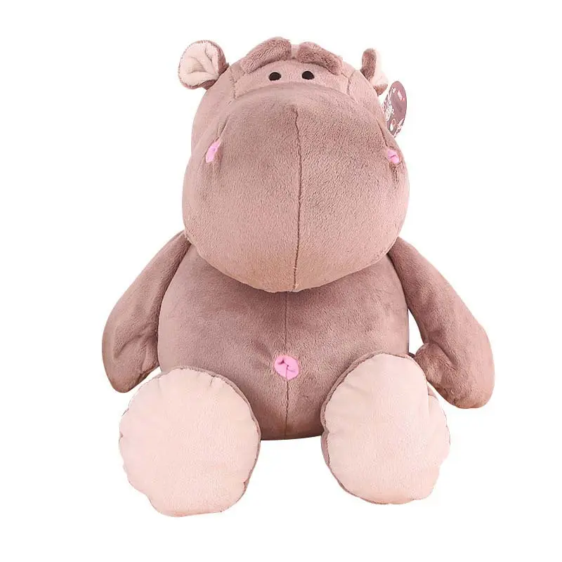 HLC315 Hot Selling Decor Soft Hippo Plush Doll Cute Couple Pot Belly Hippo Plush Toy Dolls Children Girls Fat Hippo Plush Doll