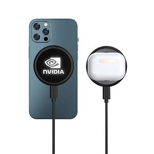 แท่นชาร์จไร้สายแม่เหล็ก 15W พร้อมไฟ LED สีขาว แสดงโลโก้ ชาร์จเร็ว ยึดโทรศัพท์ได้แน่น ไม่ลื่น - Product Image 6
